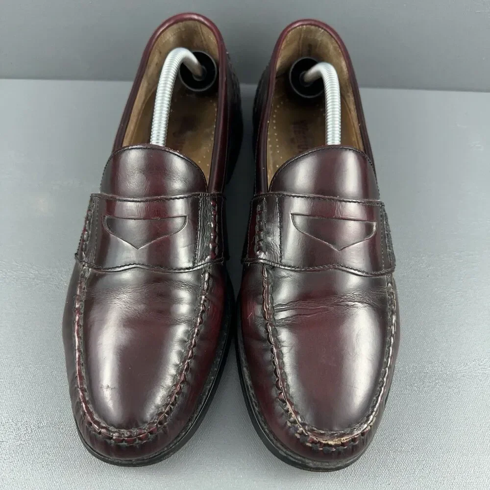 GH Bass Weejuns Brunell Penny Loafers Burgundy Leather Mens Size 12 M